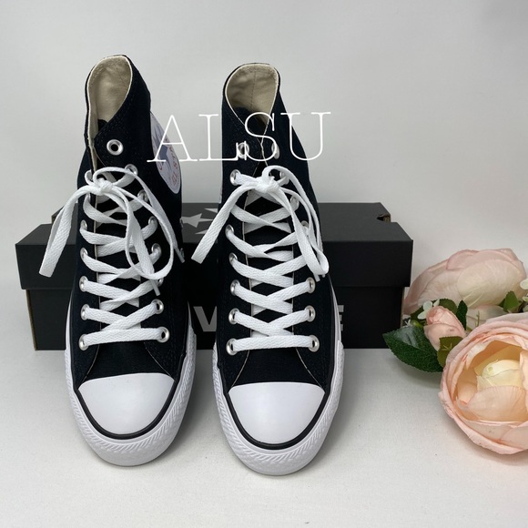 Converse Ctas HI Big Logo Black Women’s Sneakers - Picture 8 of 12